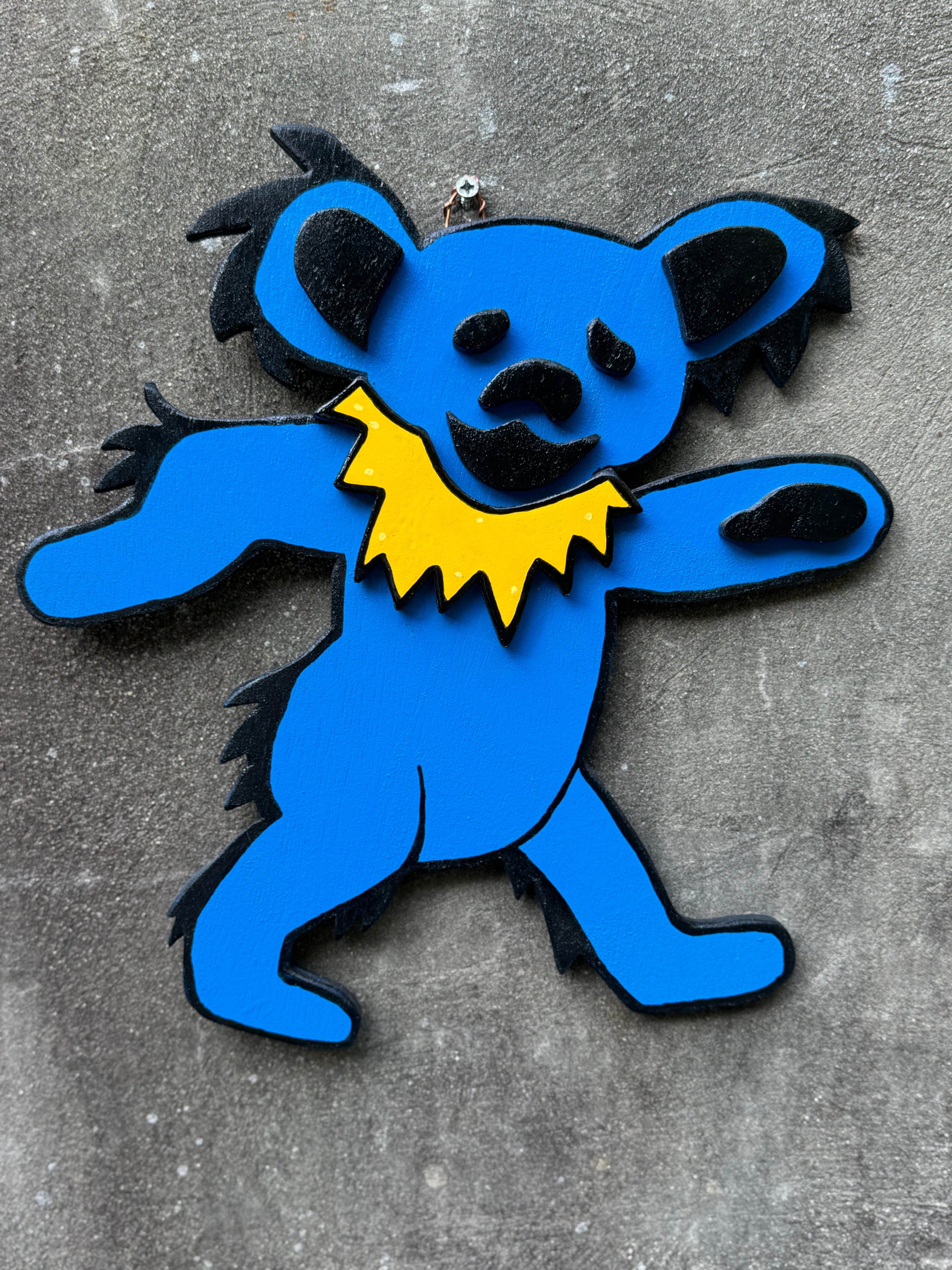 Custom Hand-Carved Grateful Dead Dancing Bear Wall Art