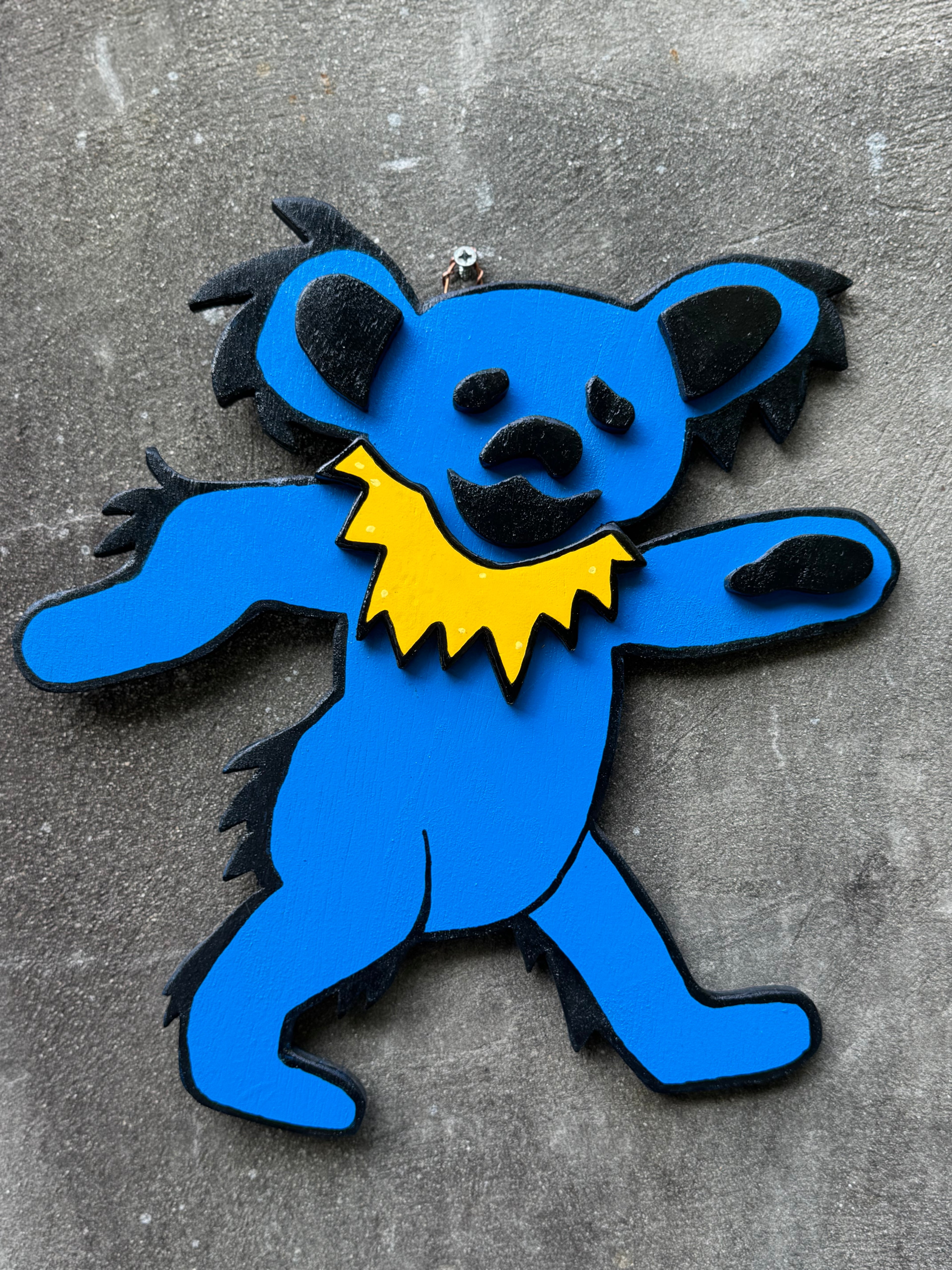 Custom Hand-Carved Grateful Dead Dancing Bear Wall Art