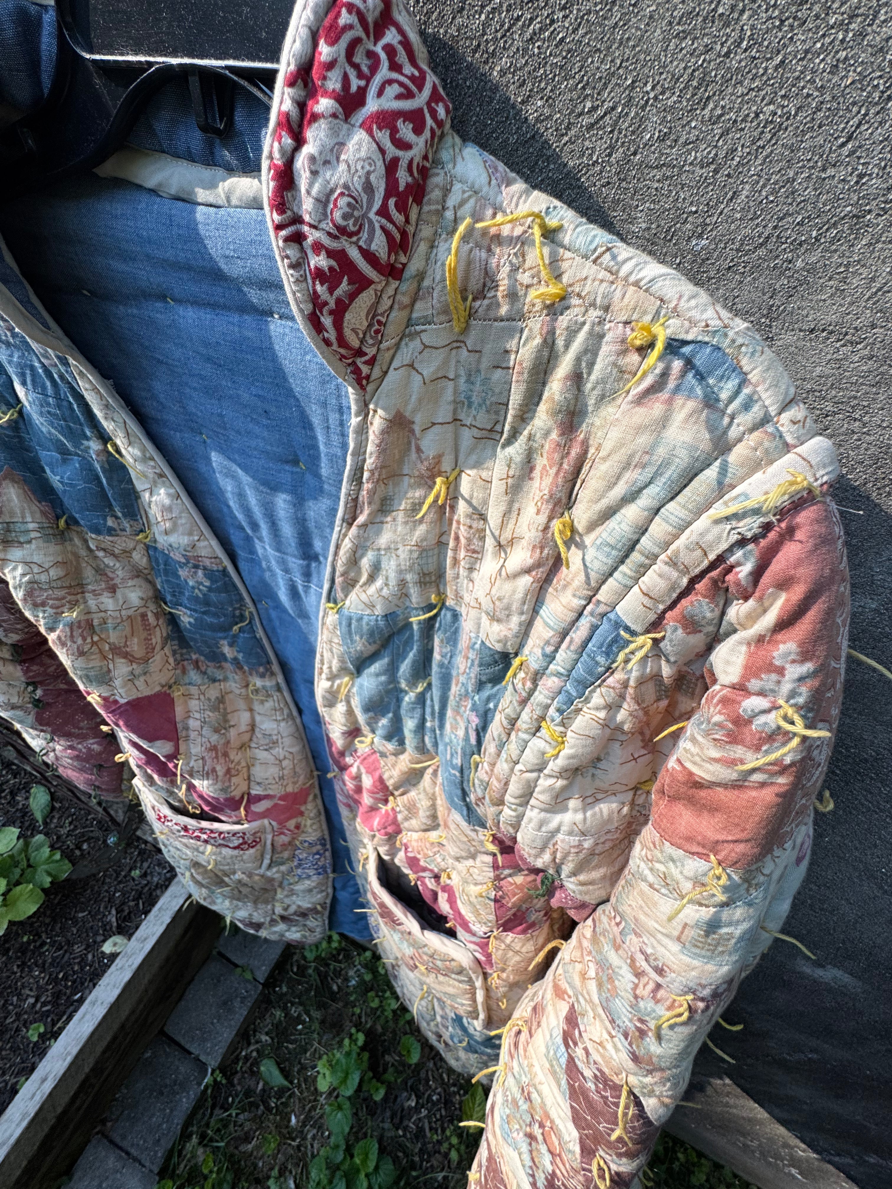 Vintage 1980's Quilt Coat Duster