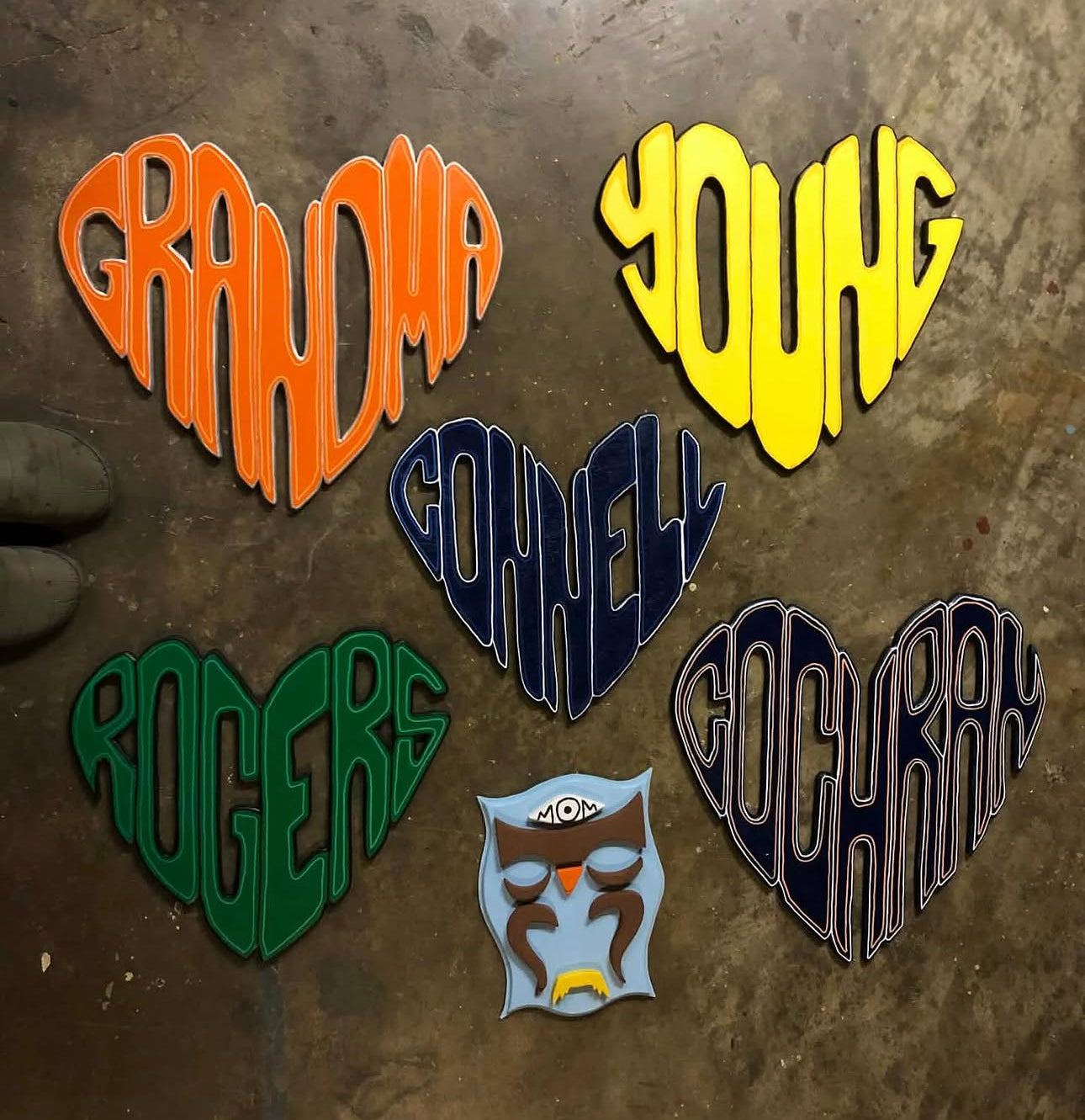Custom Heart Wooden Name Wall Hanging Sign